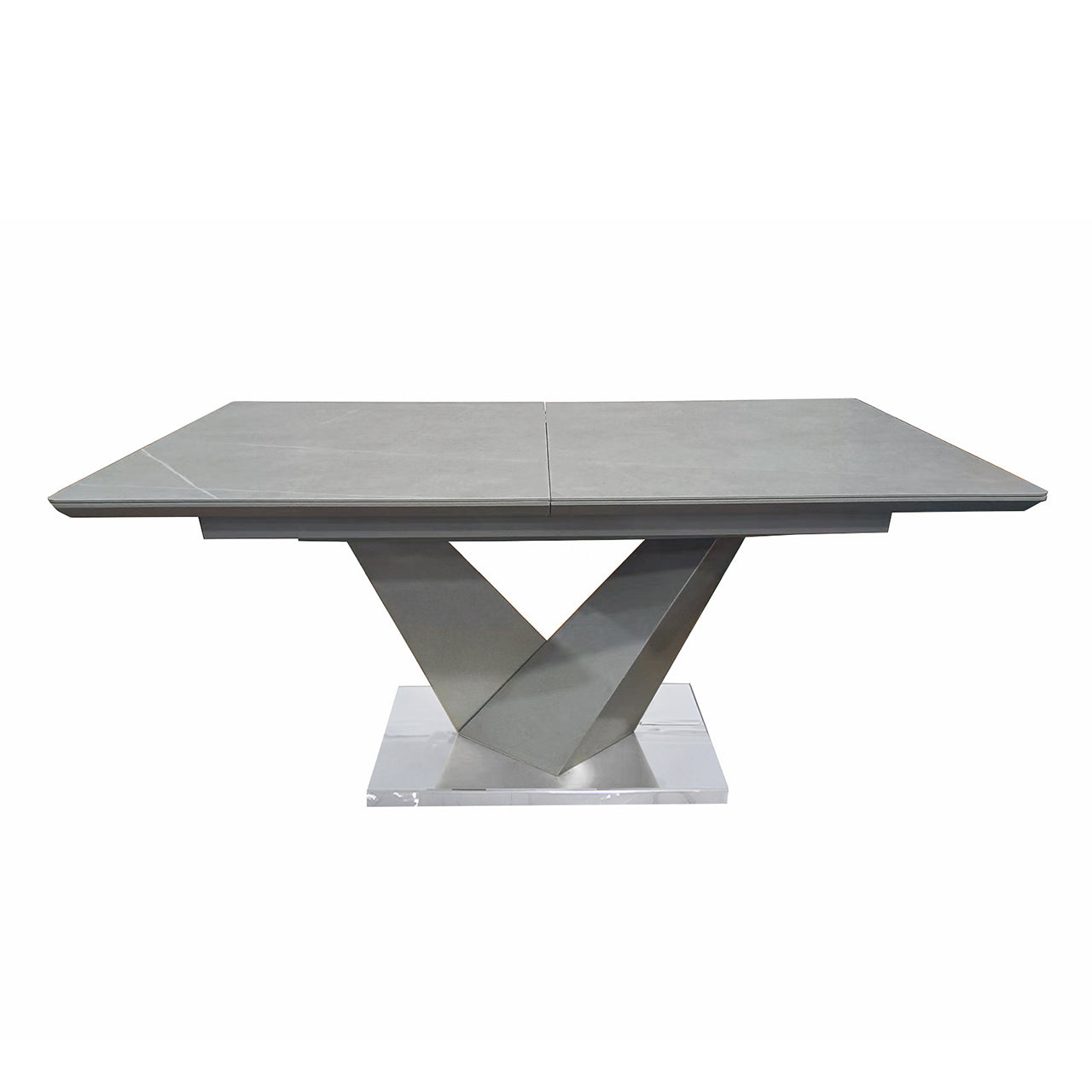 grey extendable dining table